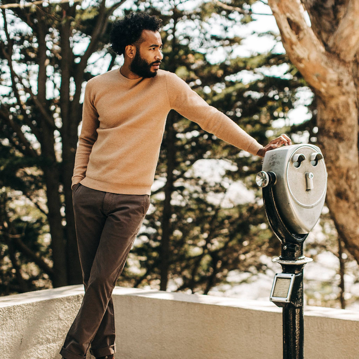 The Double Knit Sweater in British Khaki