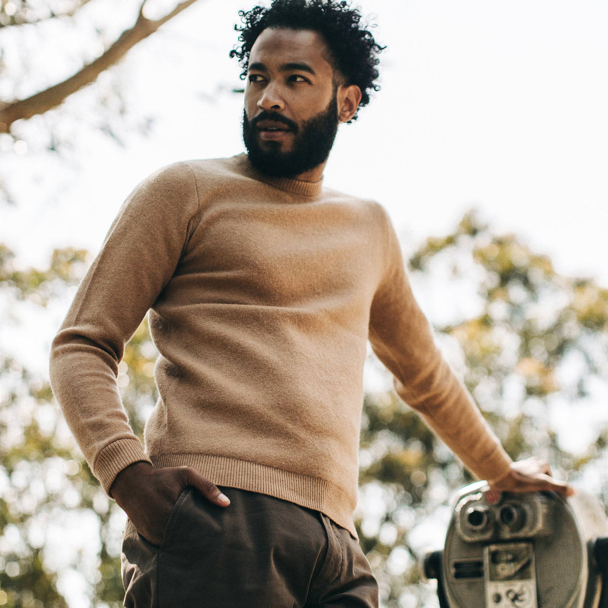 The Double Knit Sweater in British Khaki