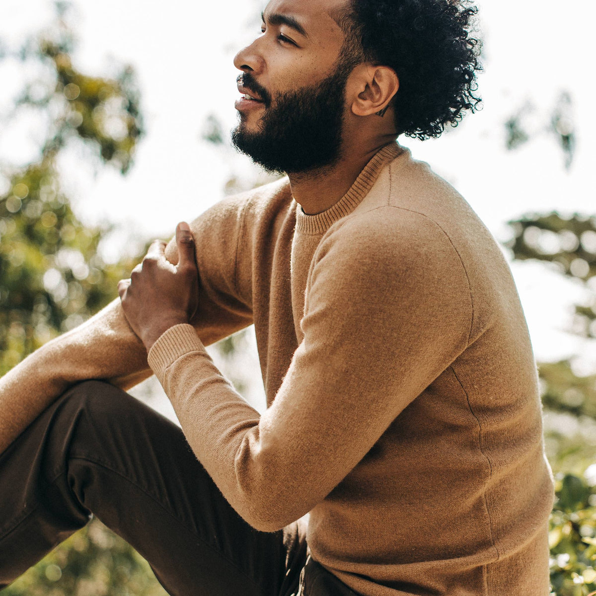 The Double Knit Sweater in British Khaki
