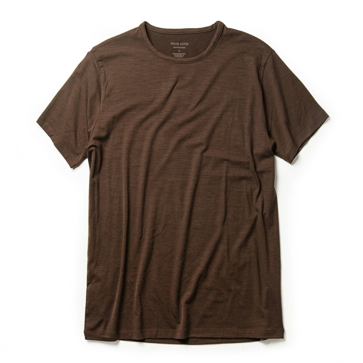 The Merino Tee in Heather Espresso