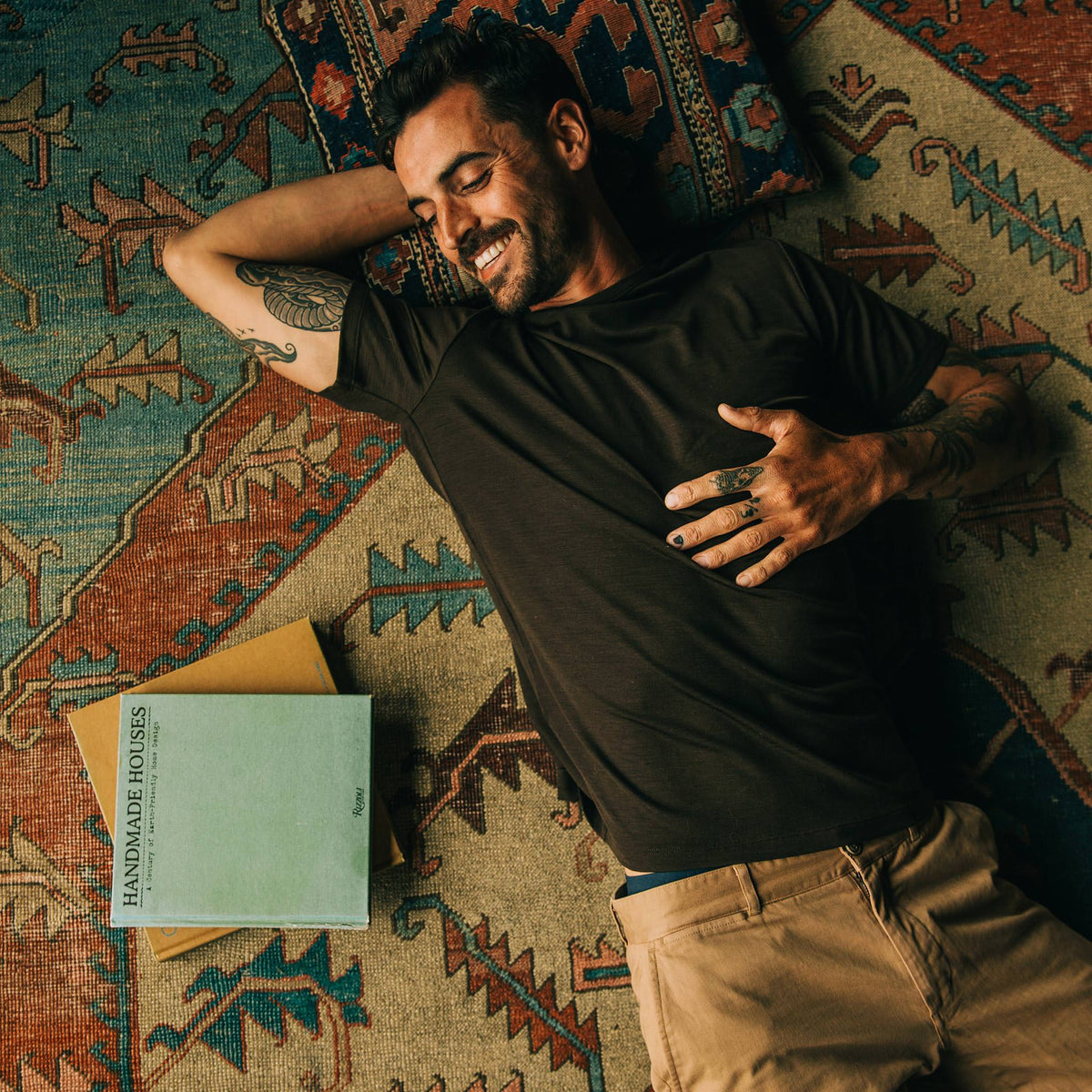 The Merino Tee in Heather Espresso