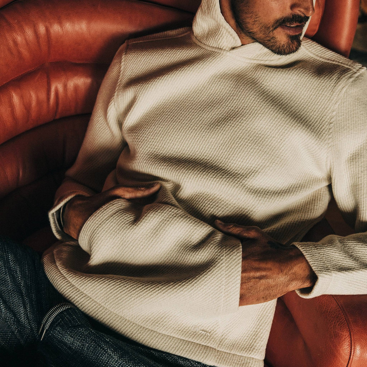 The Nomad Hoodie in Natural Twill