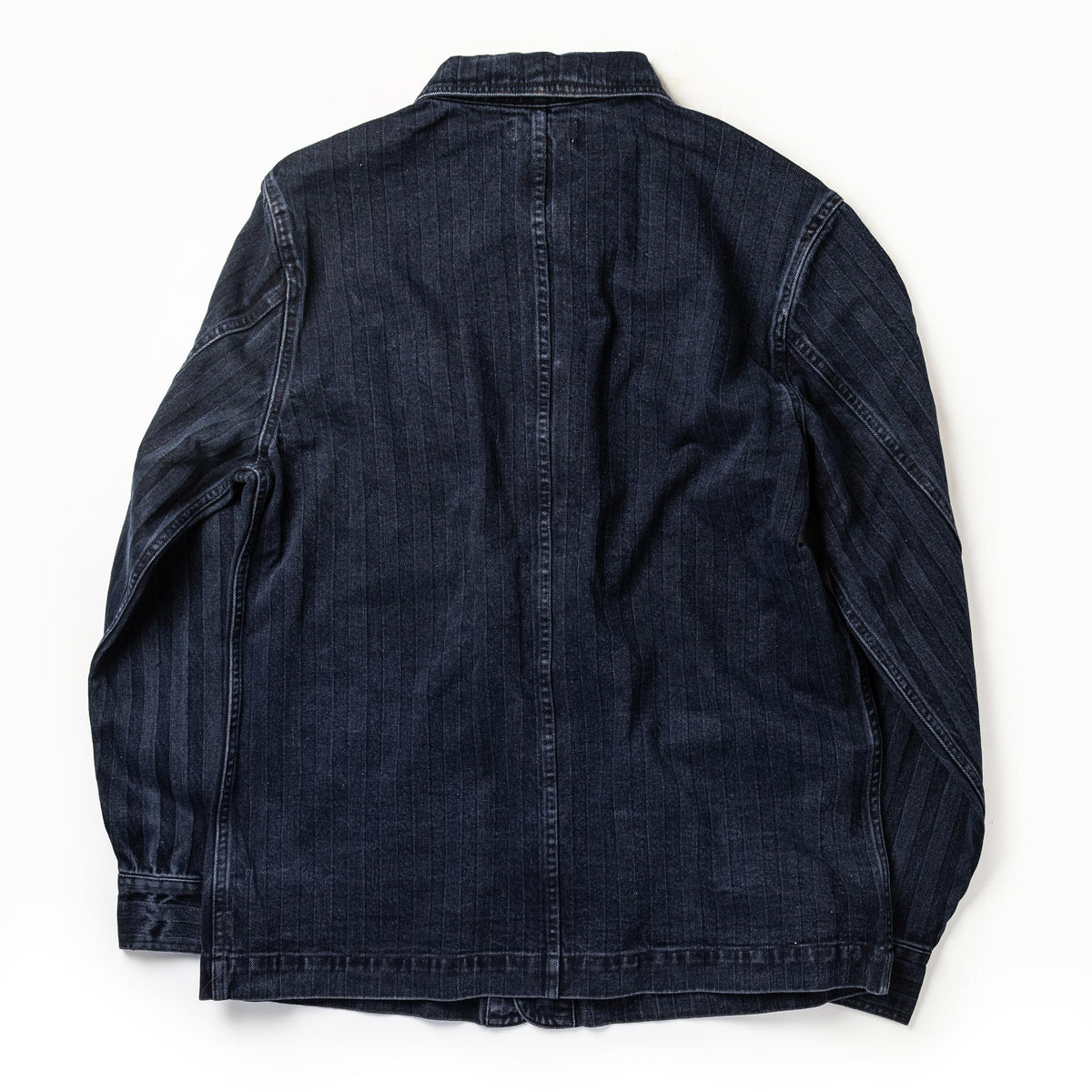 The Ojai Jacket in Washed Indigo Herringbone