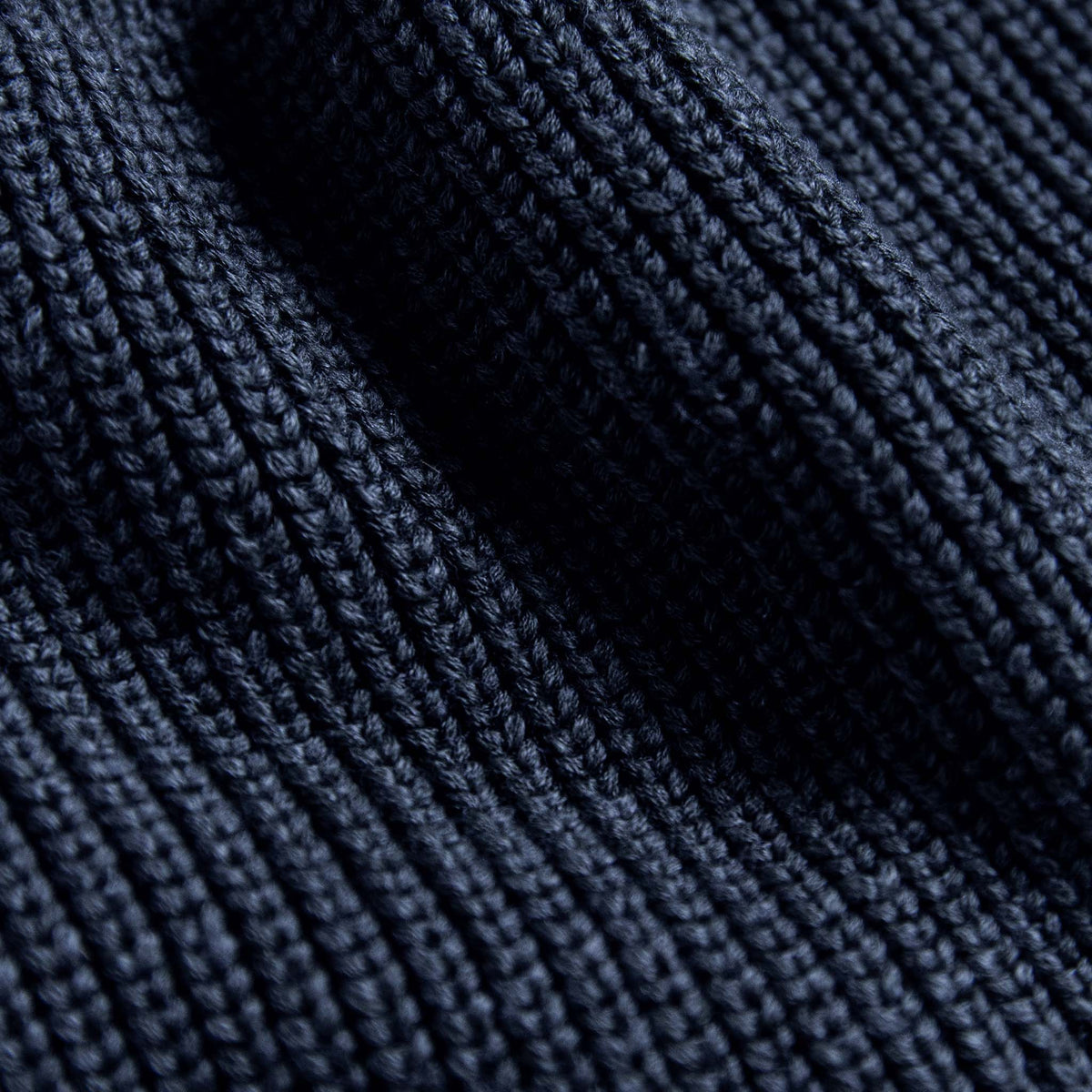 The Rib Beanie in Navy Heather