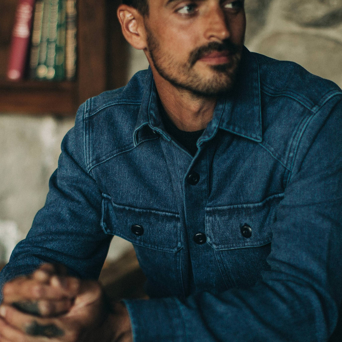 The Shop Shirt in Indigo Boss Duck