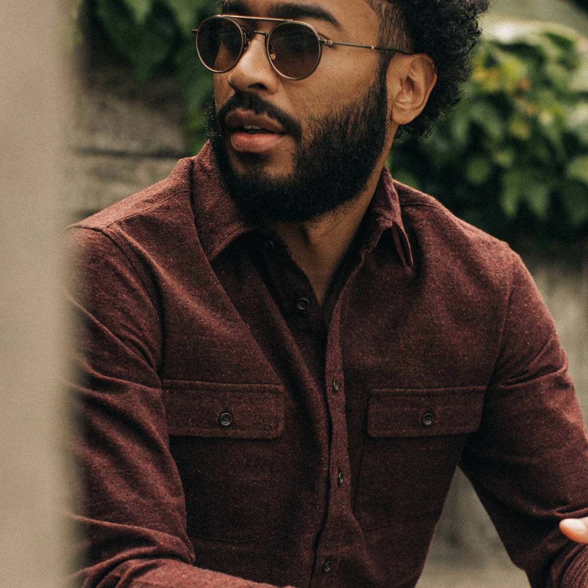 The Yosemite Shirt in Nutmeg Donegal