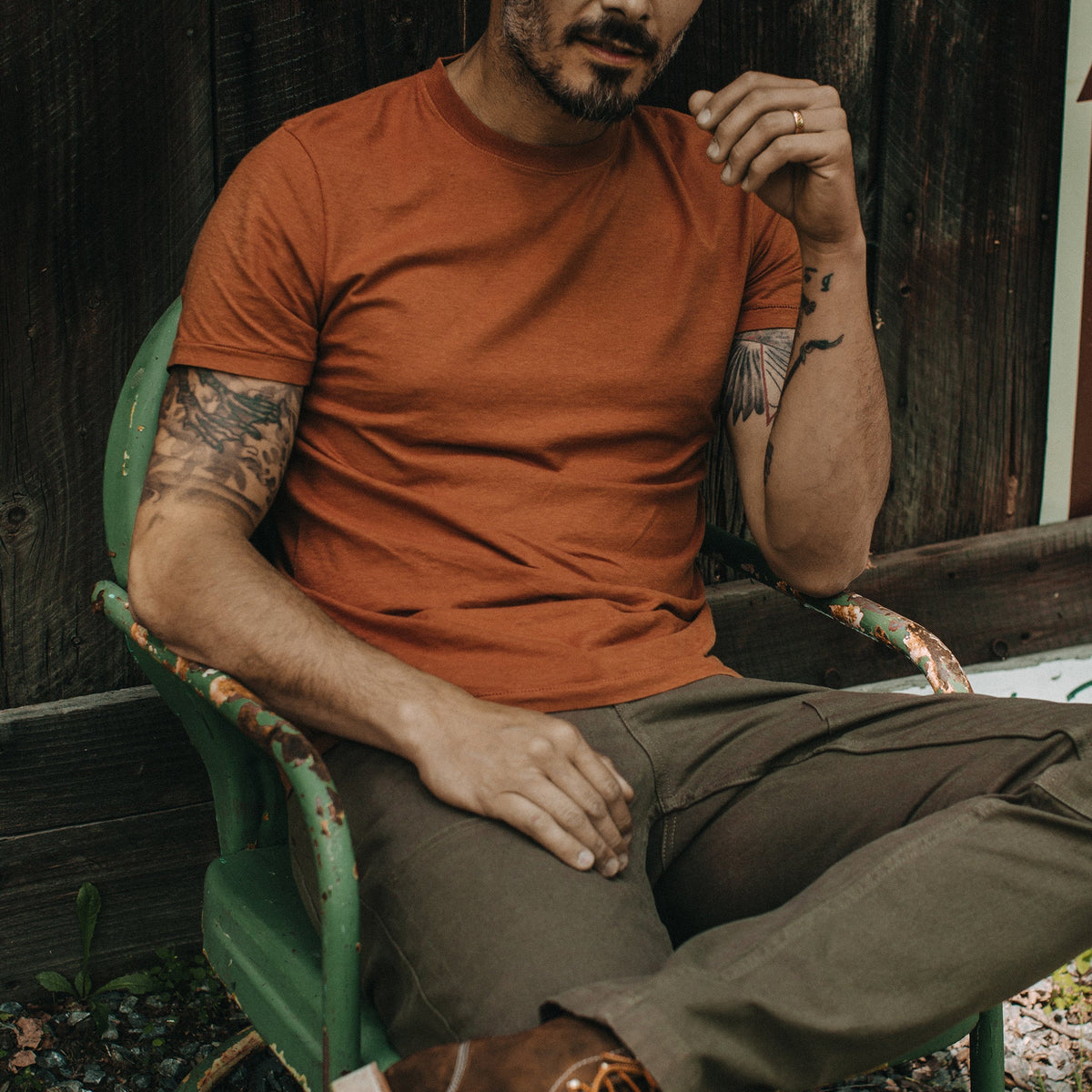 The Cotton Hemp Tee in Copper