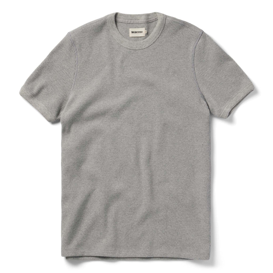 The Heavy Bag Waffle Short Sleeve in Aluminum