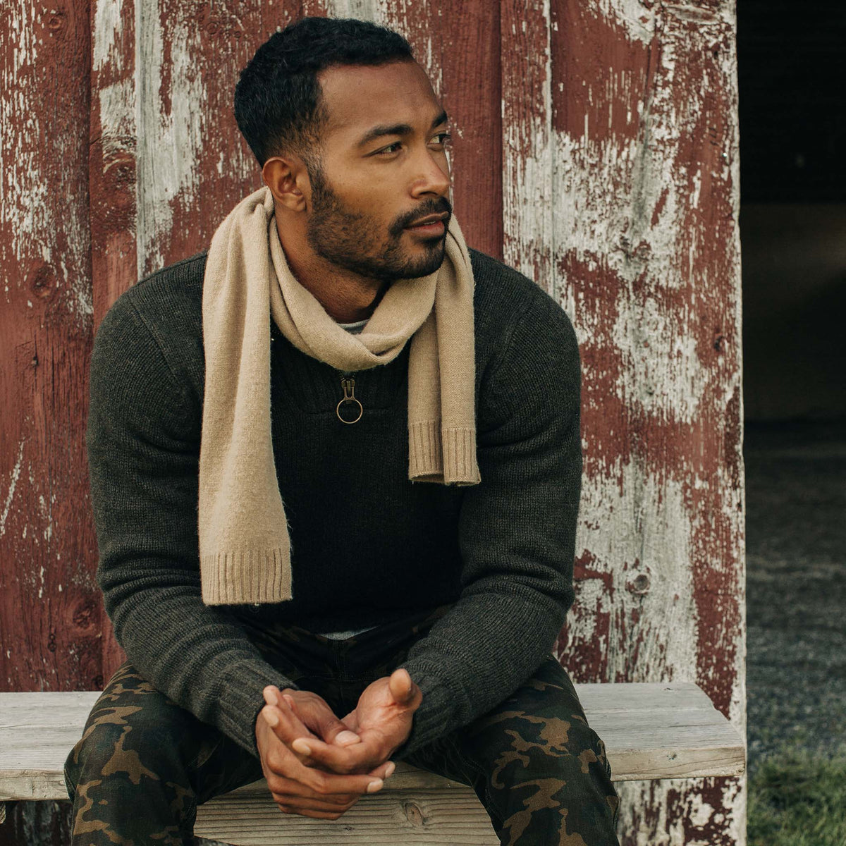 The Lodge Scarf in Camel