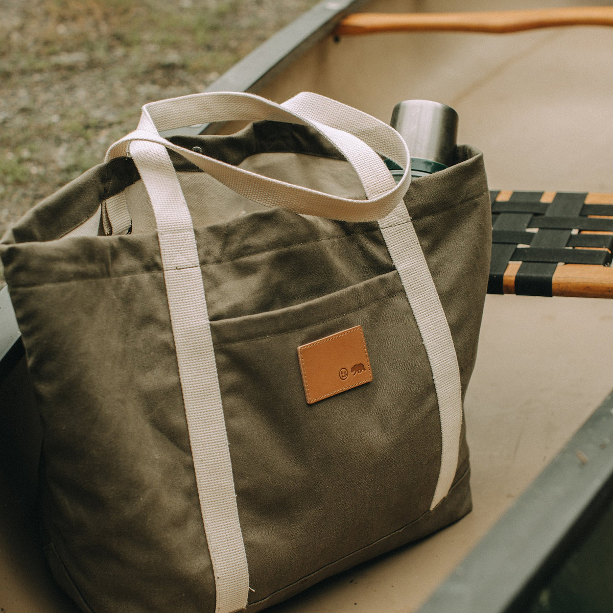 The Market Tote in Stone Boss Duck