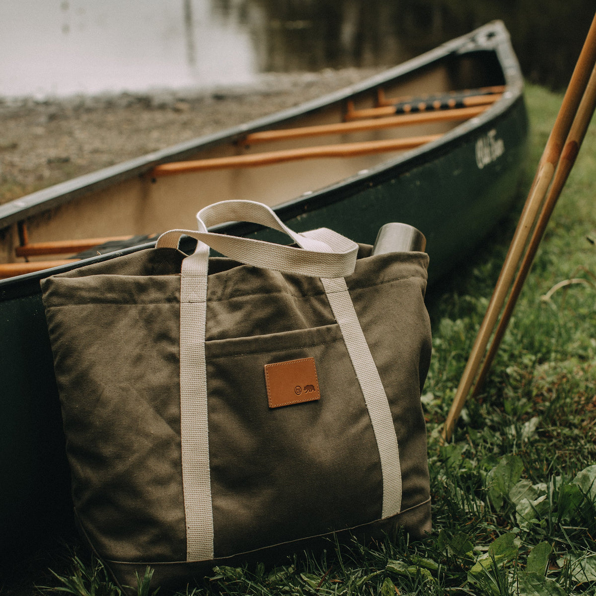 The Market Tote in Stone Boss Duck