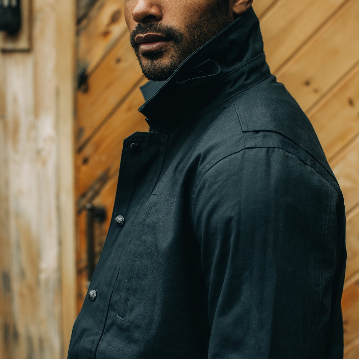 The Pathfinder Jacket in Navy Dry Wax