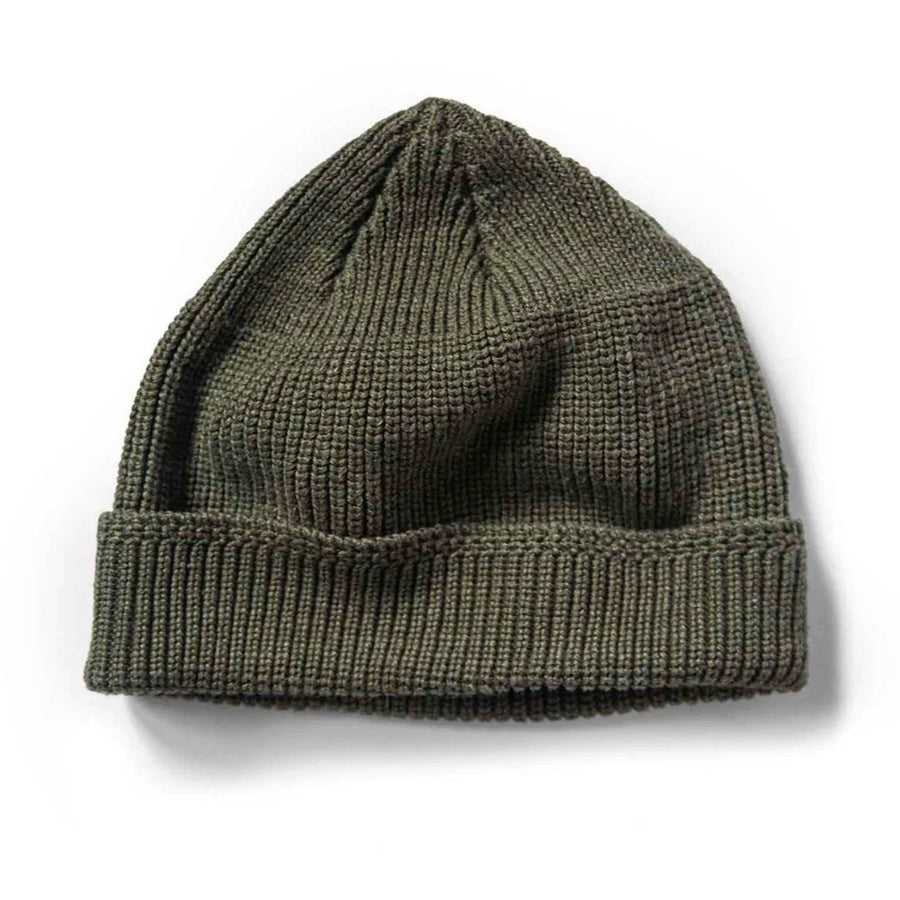 The Rib Beanie in Heather Forest