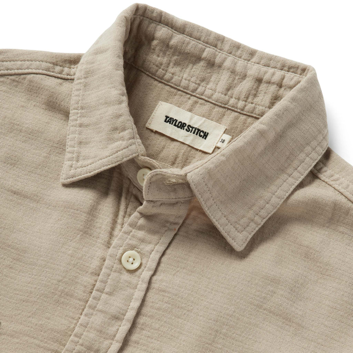 The Utility Shirt in Stone Double Cloth
