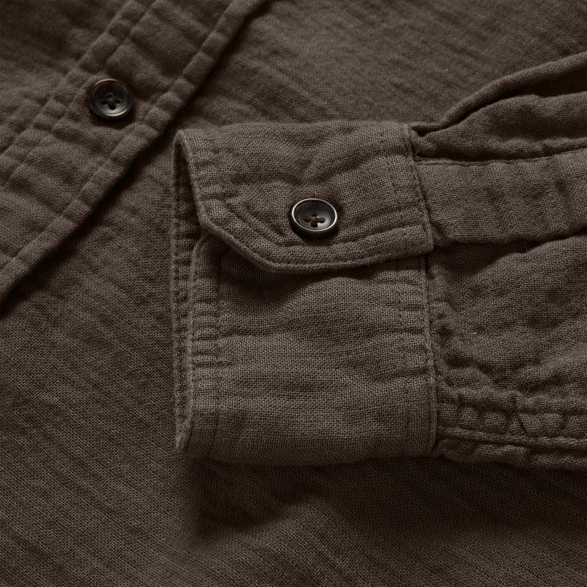 The Utility Shirt in Walnut Double Cloth
