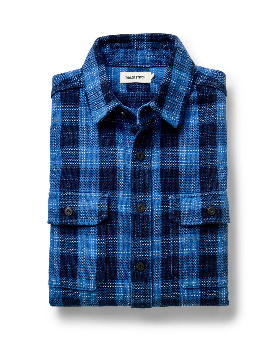 The Division Shirt in Rinsed Indigo Plaid