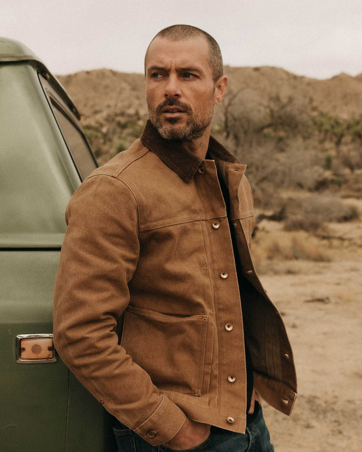 The Ryder Jacket in Tobacco Chipped Canvas