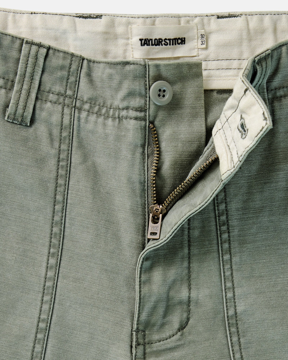 The Surplus Pant in Field Olive Reverse Sateen