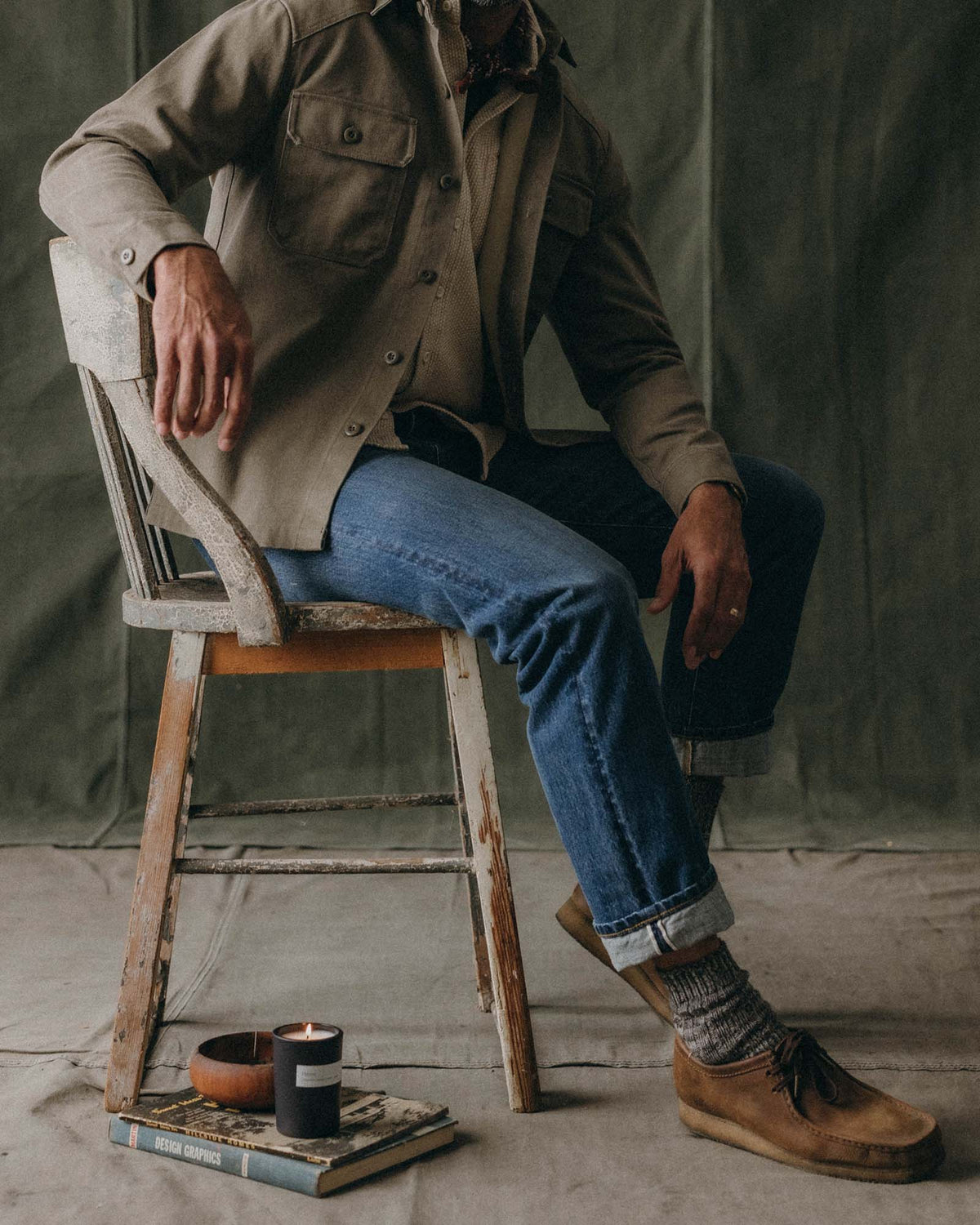 The Straight Jean in Mid Wash Organic Selvedge