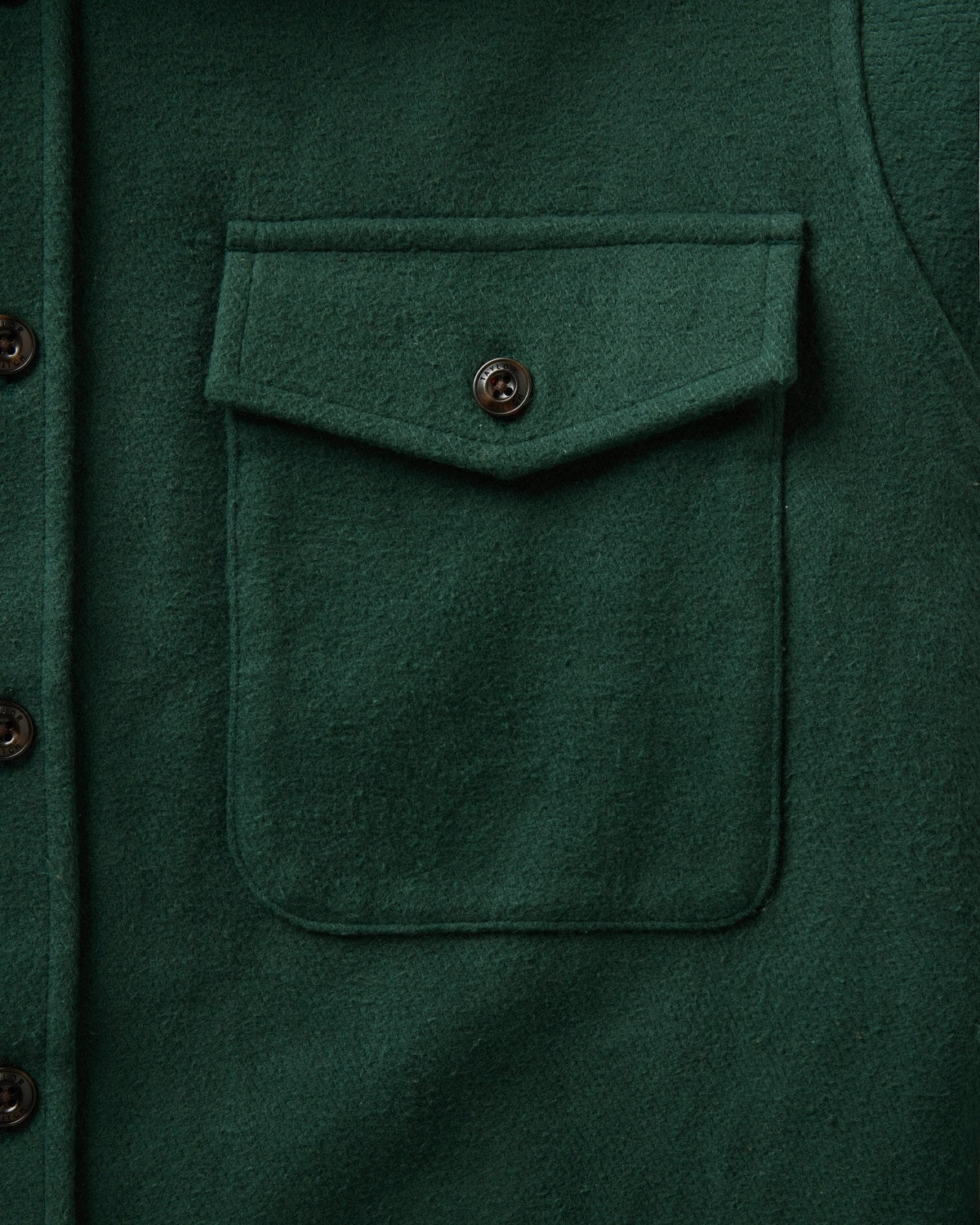 The Maritime Shirt Jacket in Dark Forest Moleskin Twill