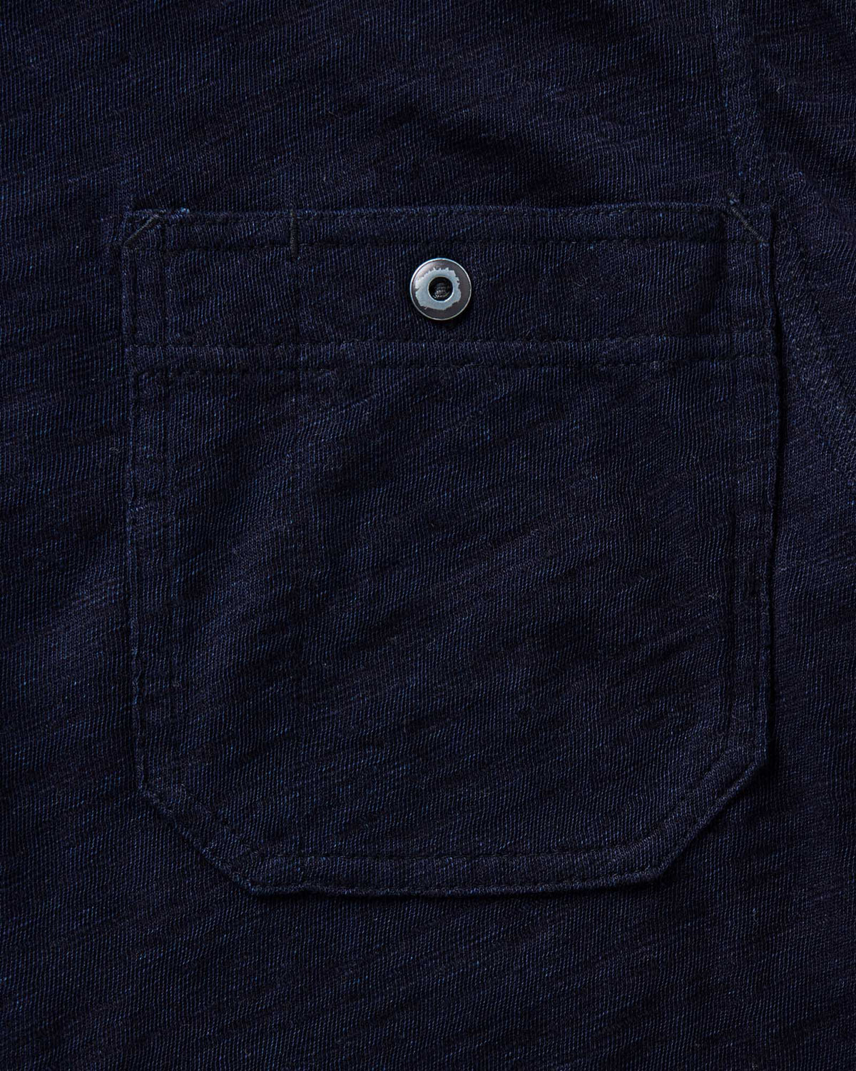 The Tiller Half Zip in Rinsed Indigo Slub