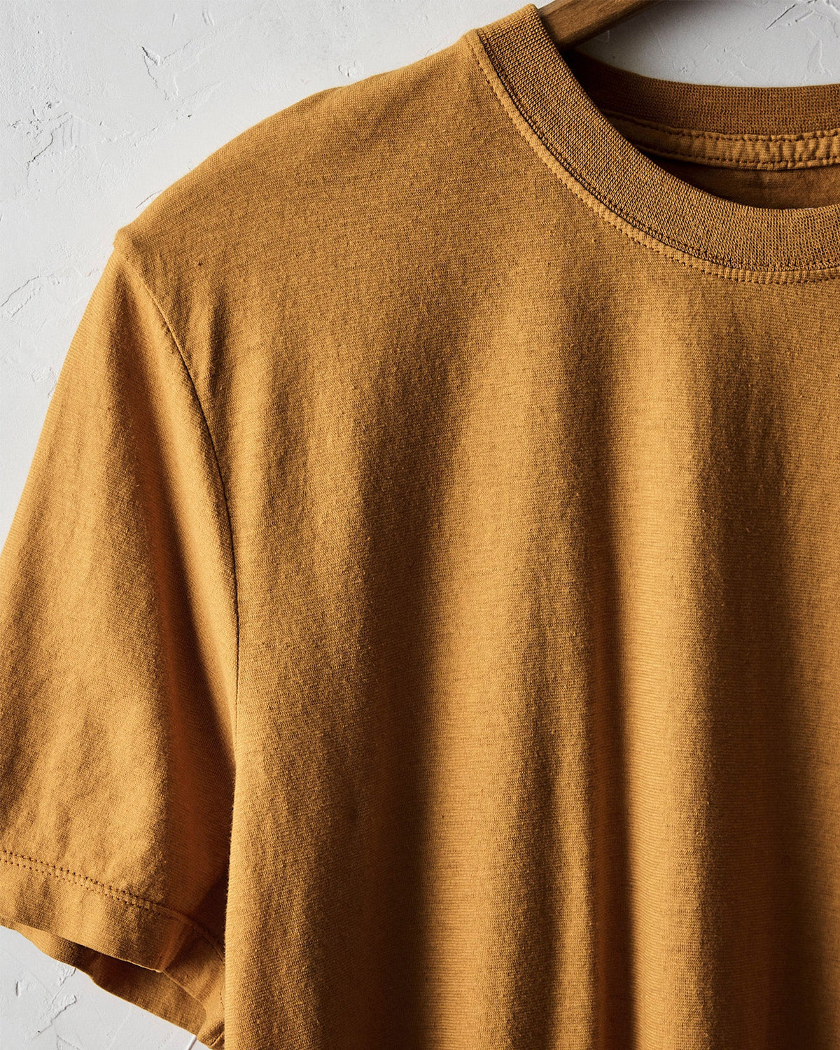 The Cotton Hemp Tee in Saffron