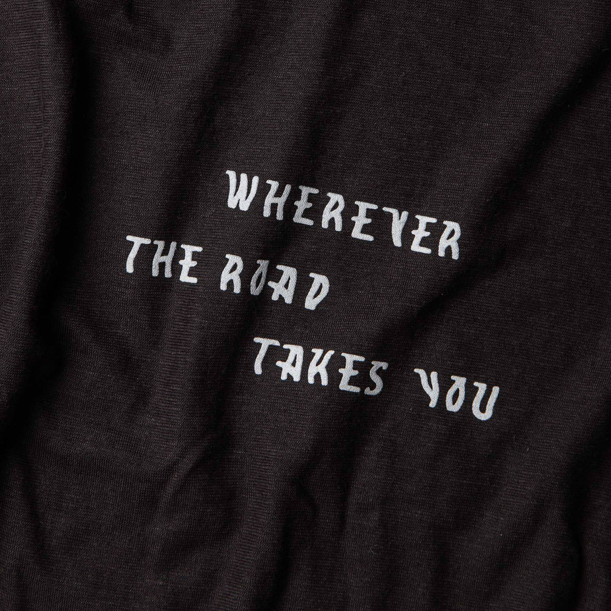 The Cotton Hemp Tee in Charcoal Open Road