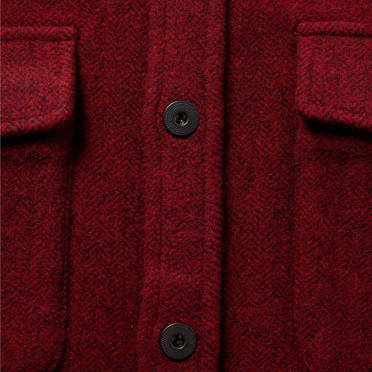 The Explorer Shirt in Burgundy Herringbone Wool