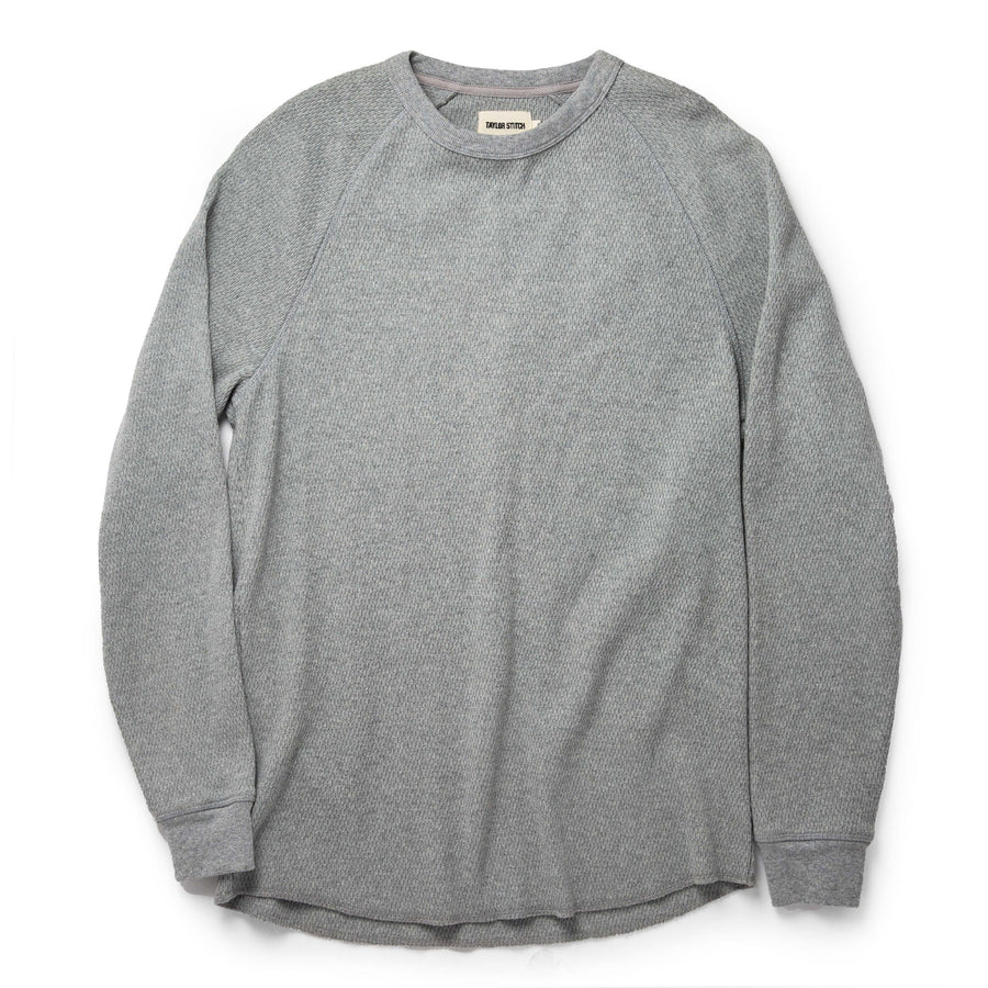 The Heavy Bag Waffle Crewneck in Aluminum