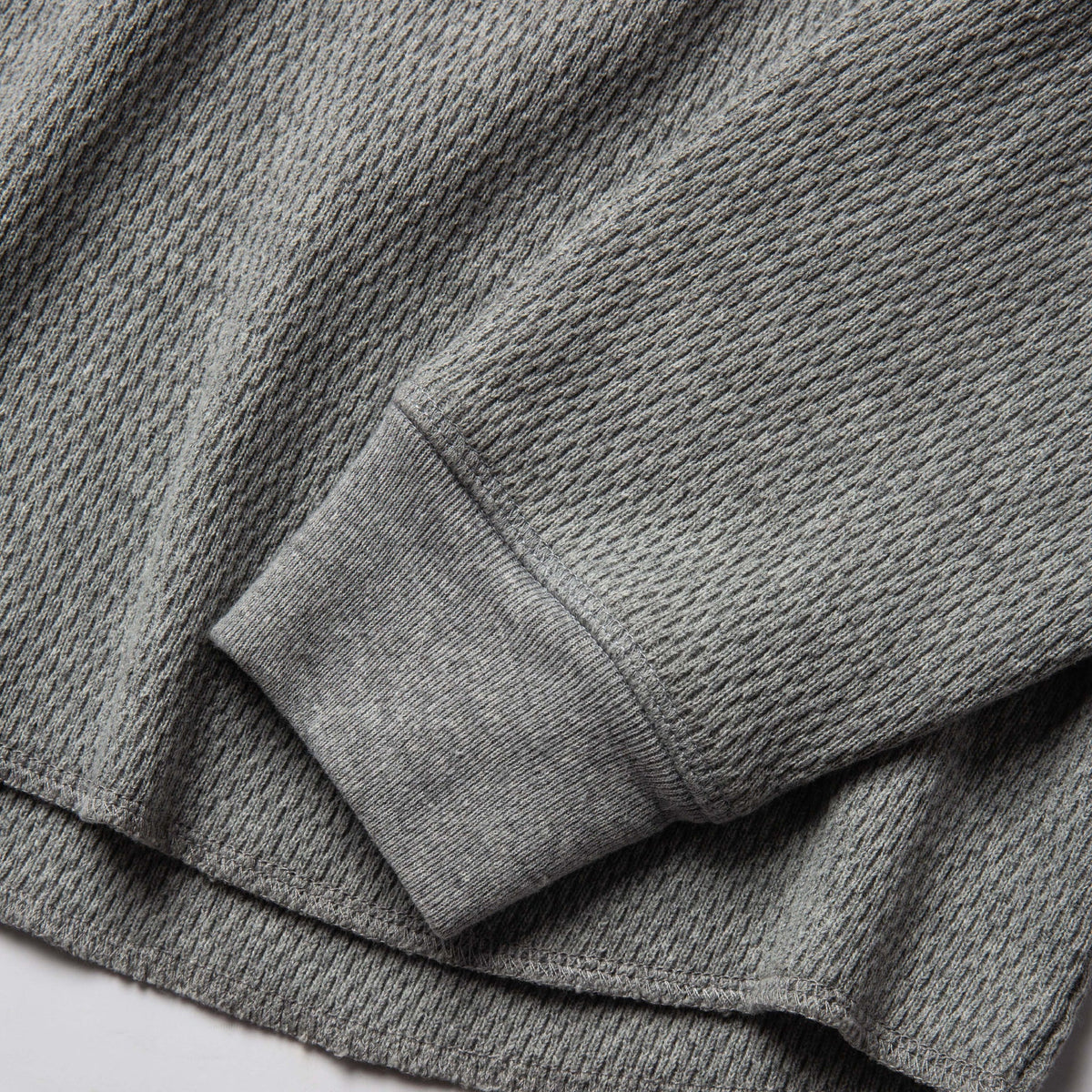 The Heavy Bag Waffle Crewneck in Aluminum