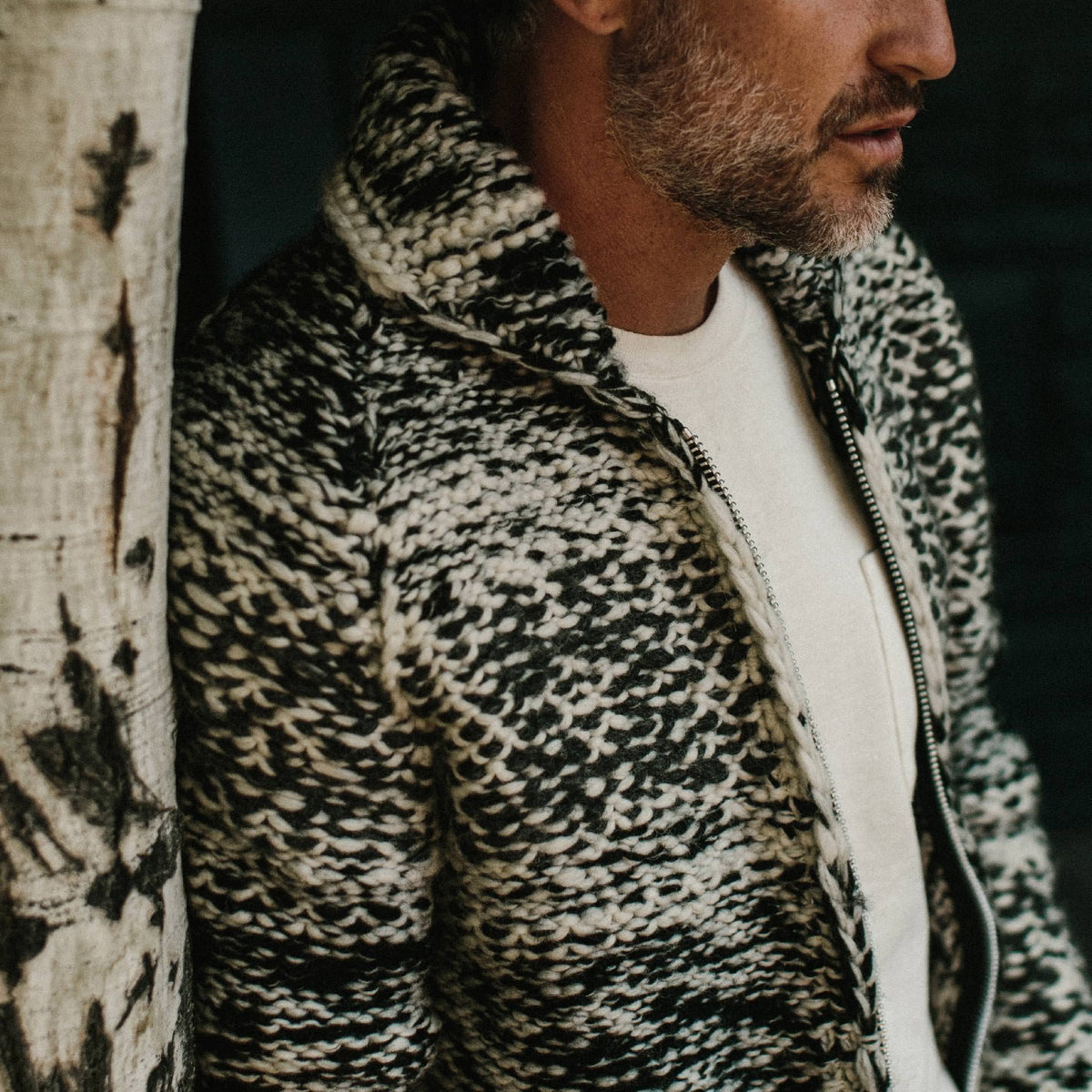 The Seawall Hand-knit Sweater in Coal