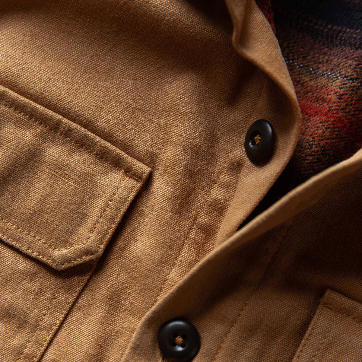 The Lined Shop Shirt in Tobacco Boss Duck