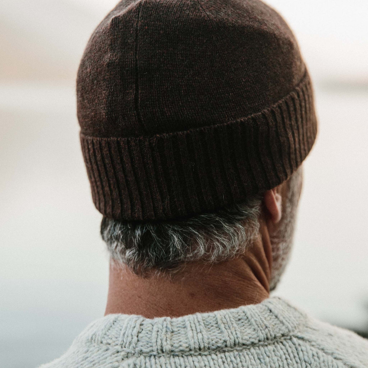 The Lodge Beanie in Heather Dark Burgundy