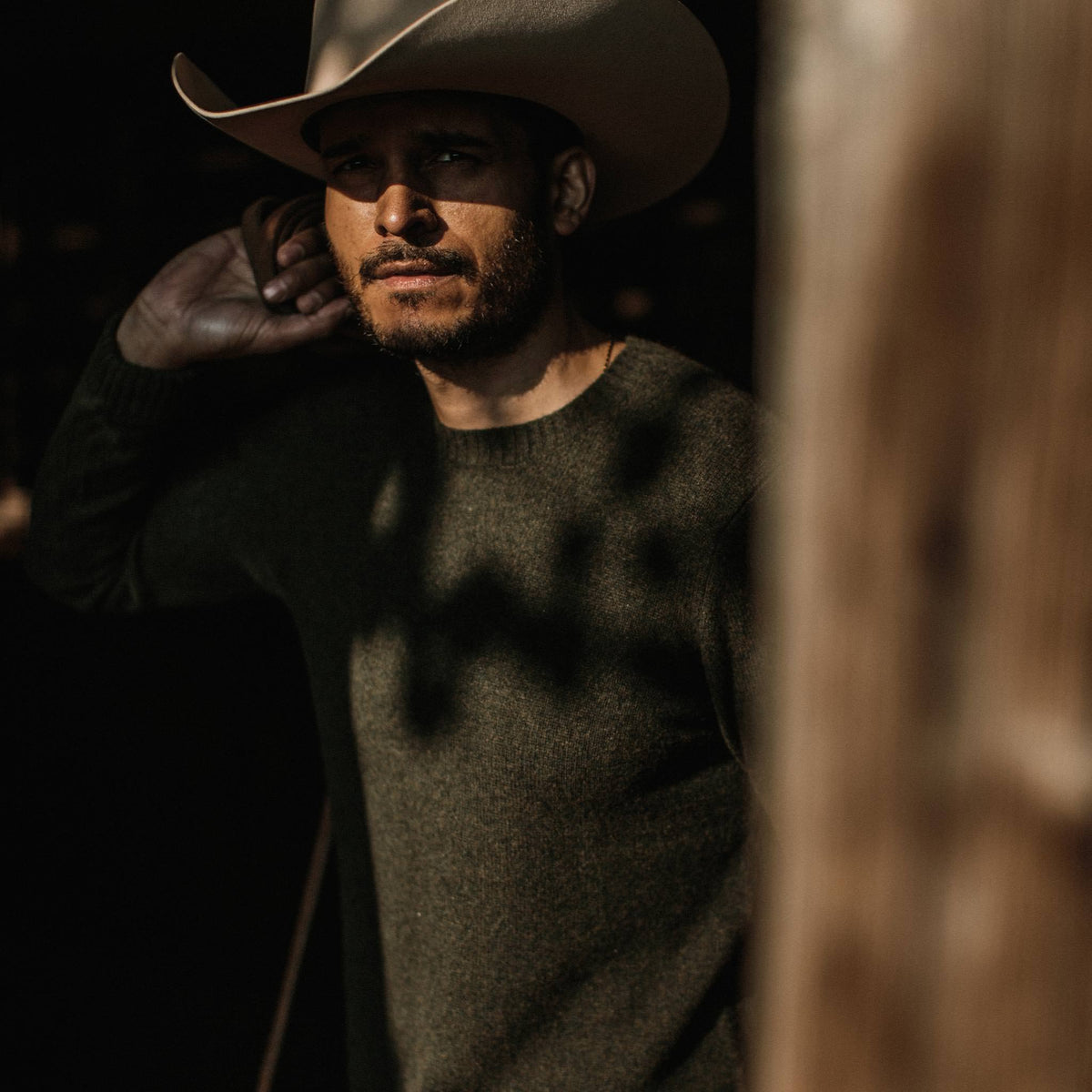 The Lodge Sweater in Heather Forest
