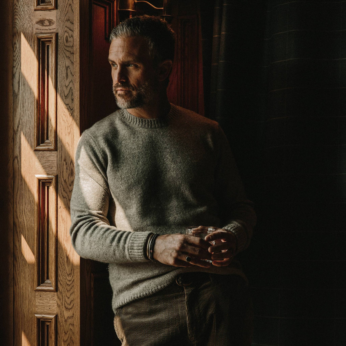 The Lodge Sweater in Heather Oat