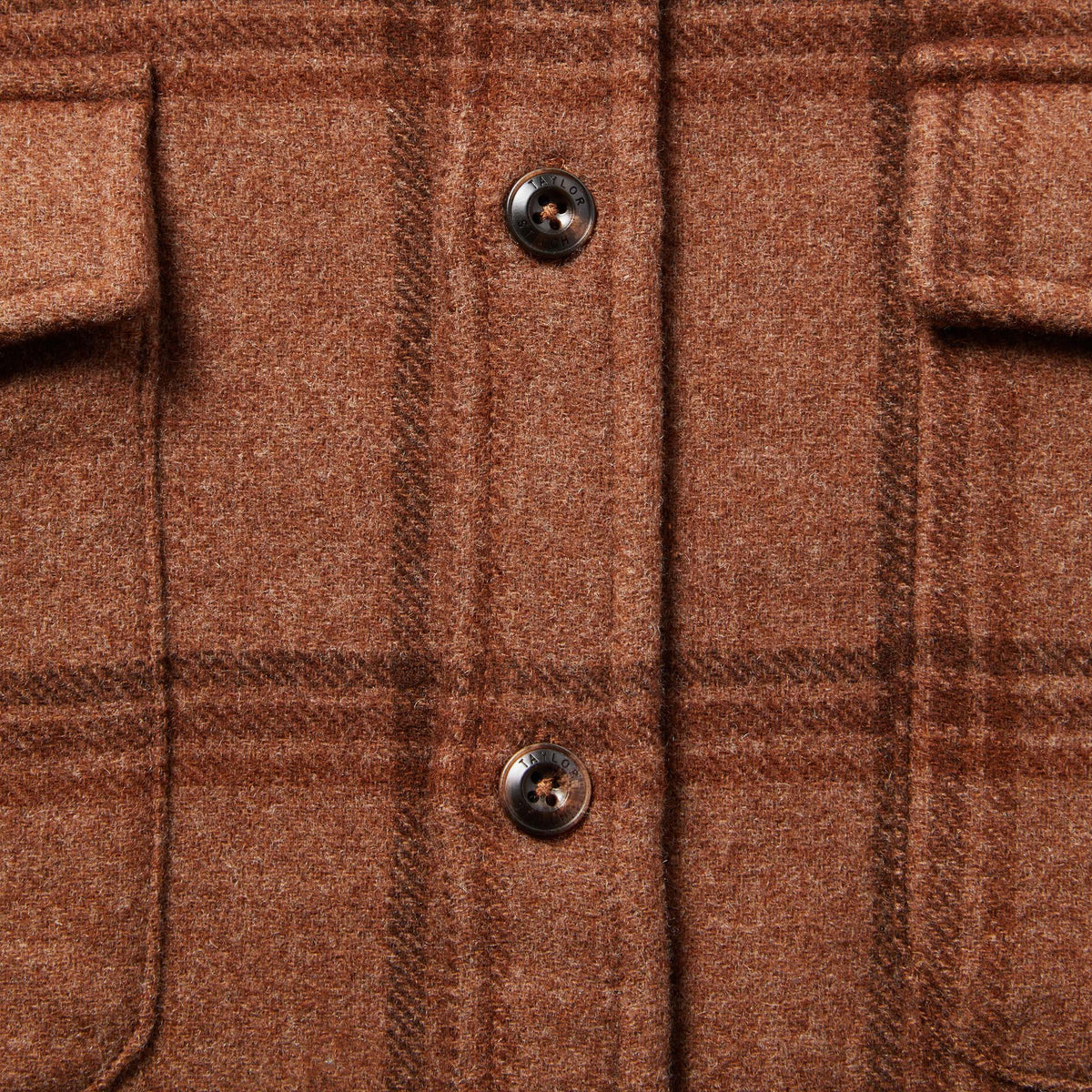 The Maritime Shirt Jacket in Espresso Plaid Wool