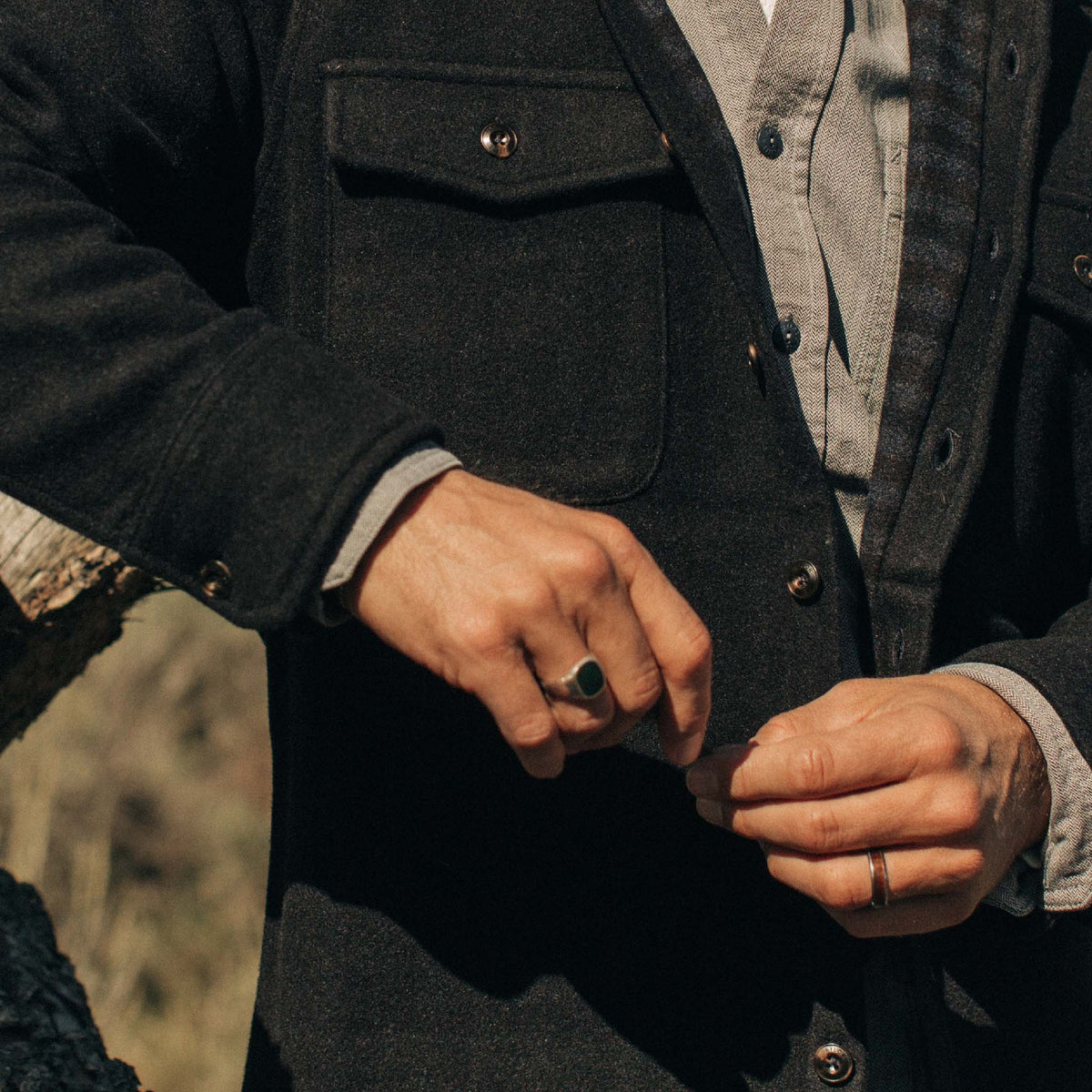 The Maritime Shirt Jacket in Navy Wool
