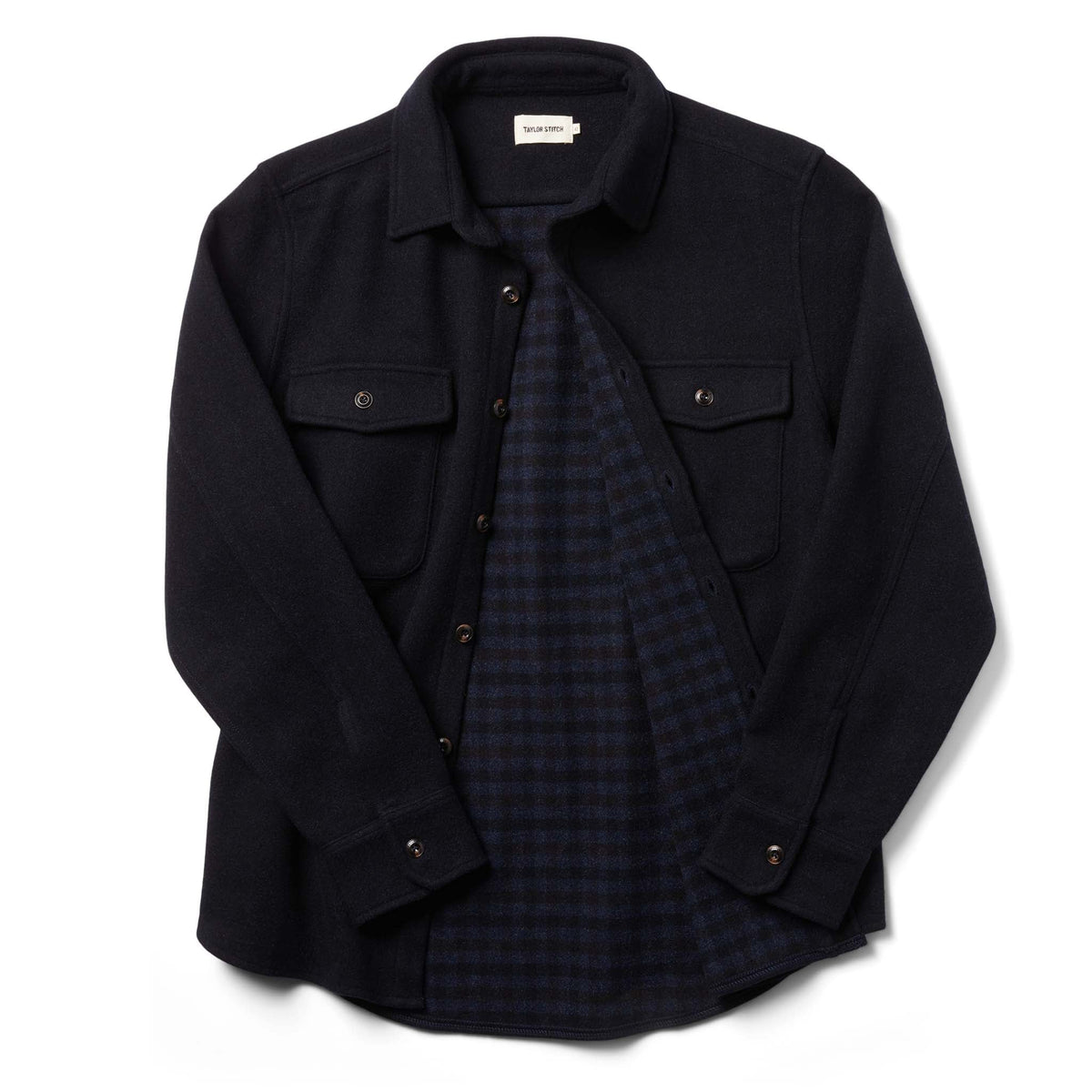 The Maritime Shirt Jacket in Navy Wool