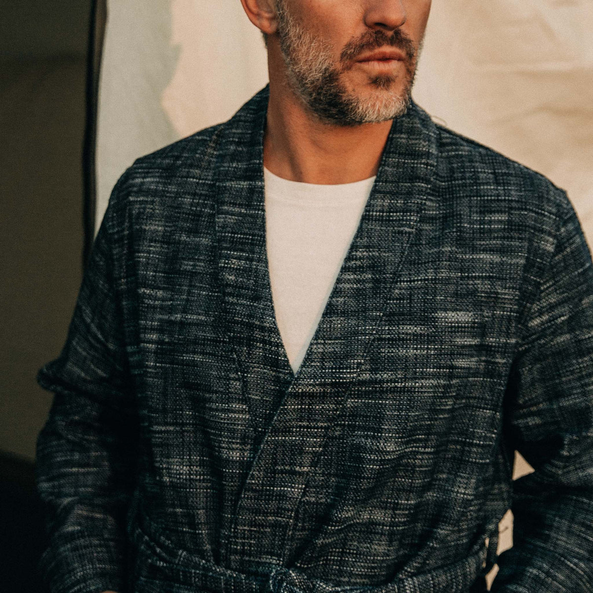 The Robe in Indigo Slub