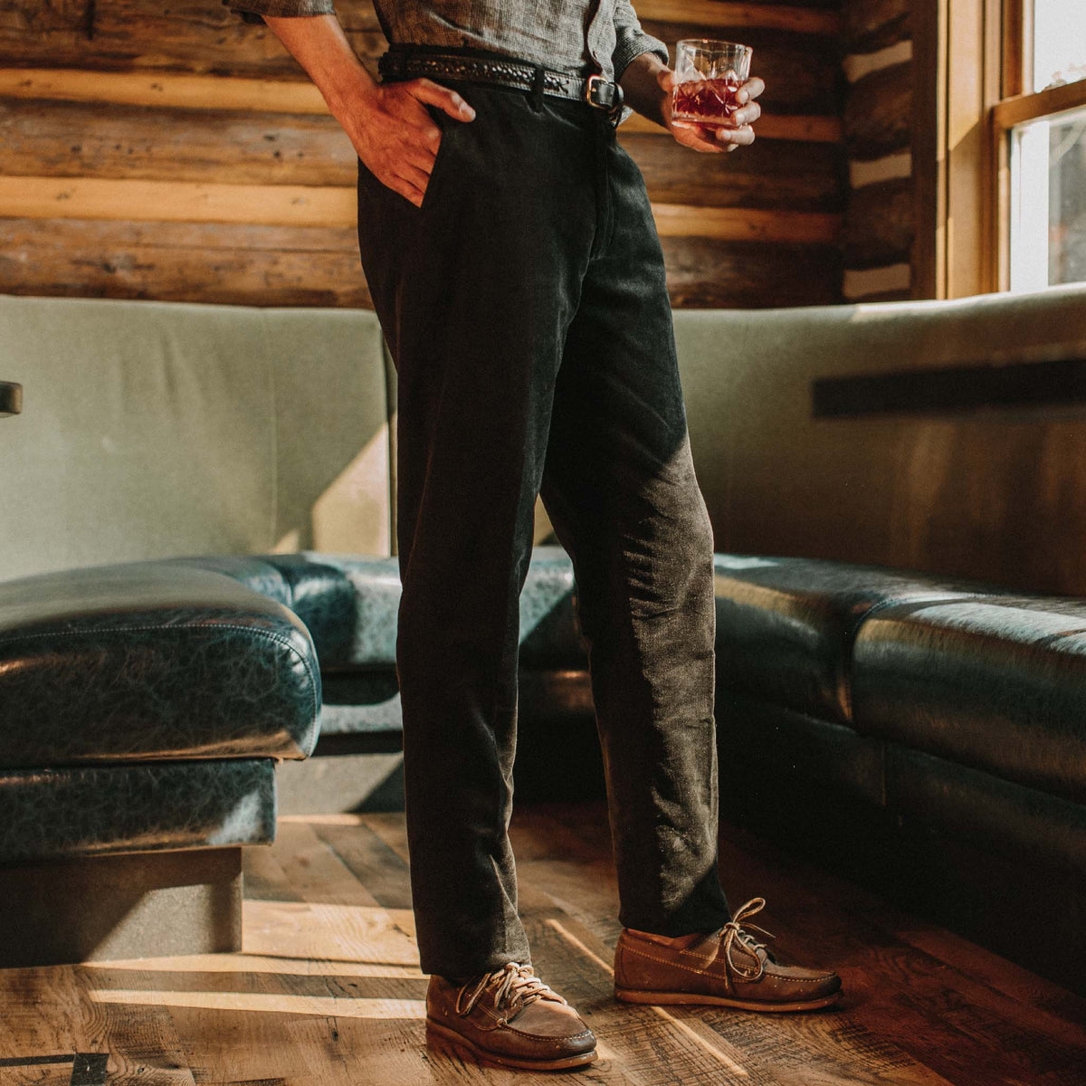 The Sheffield Trouser in Coal Cord