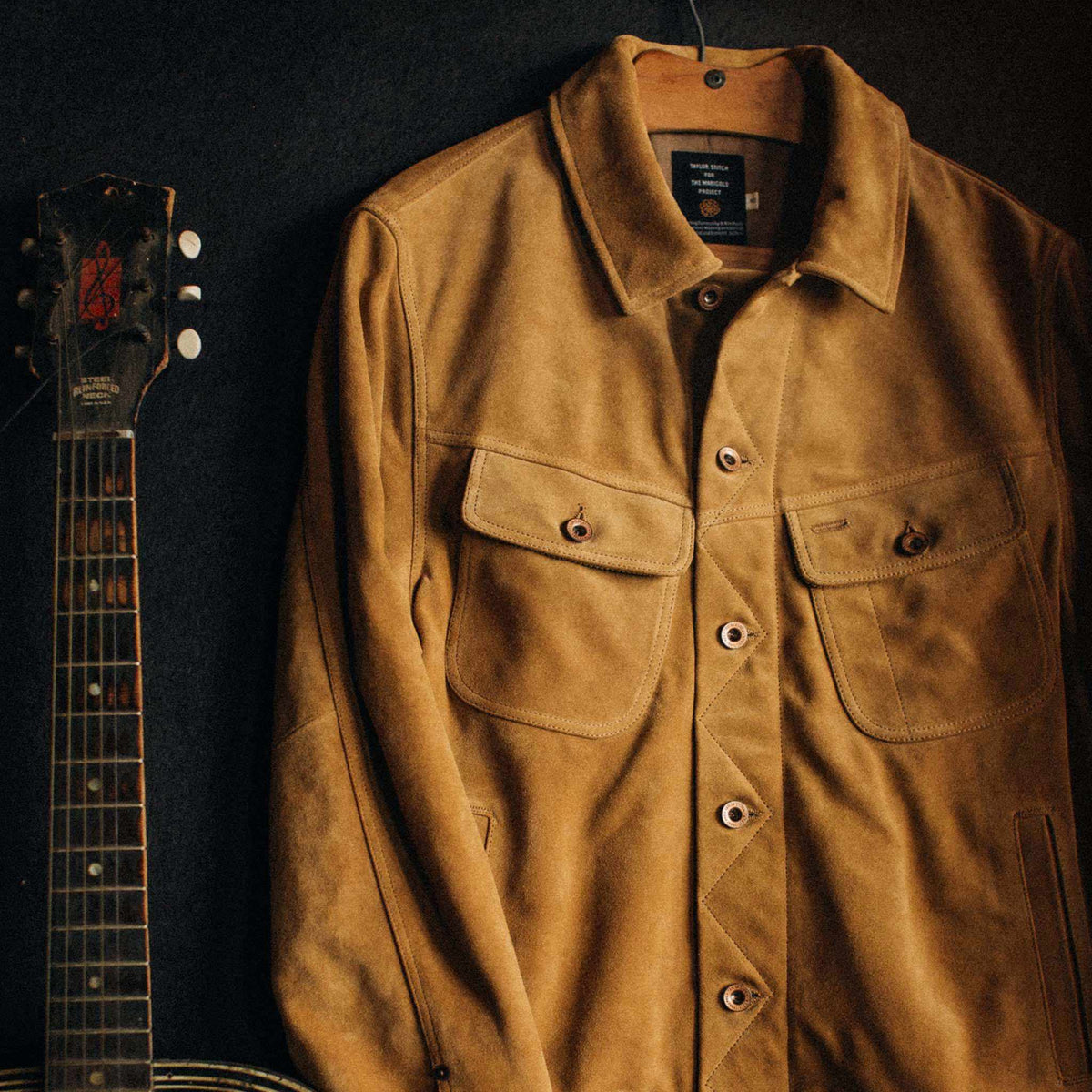 The Lined Long Haul Jacket in Sand Suede