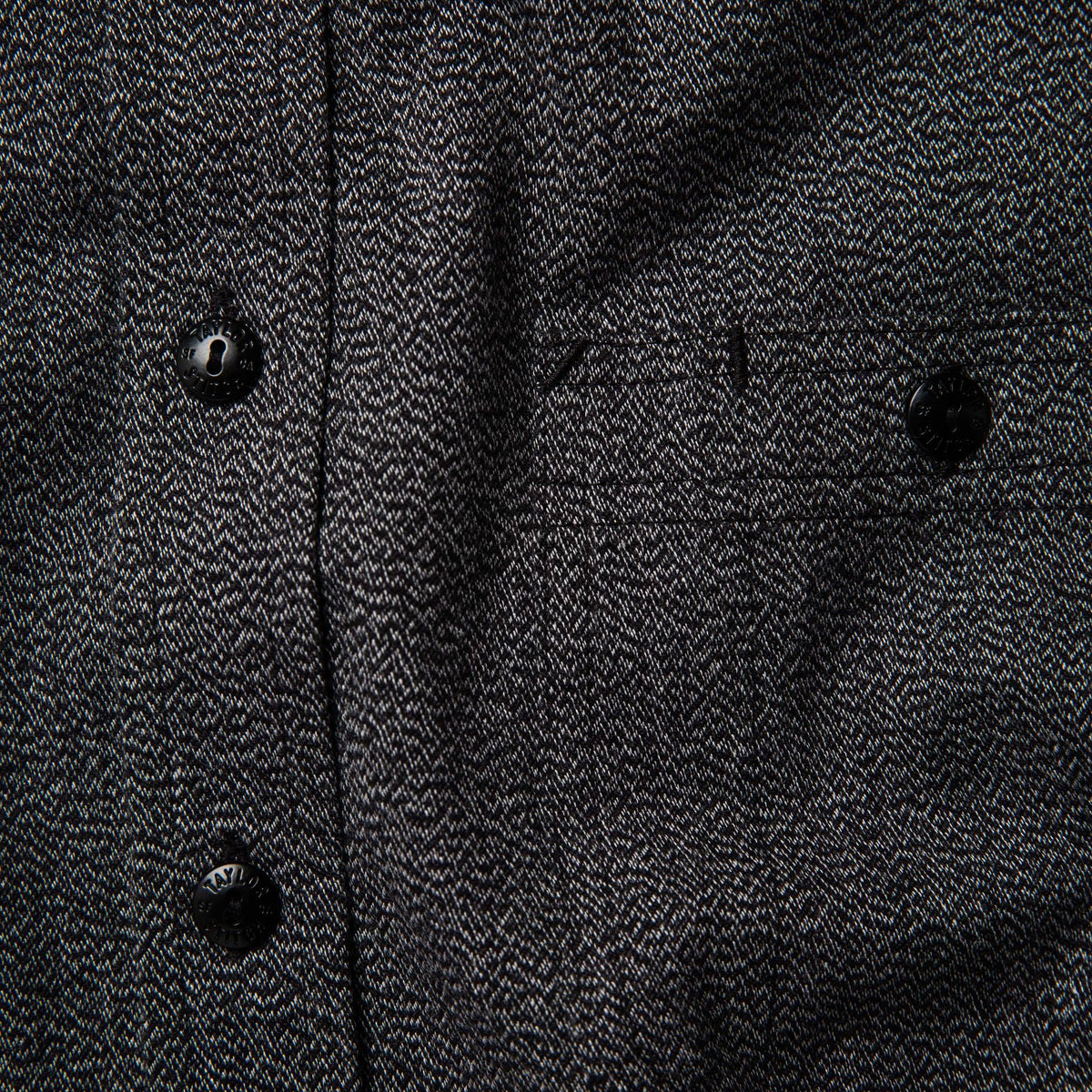 The Utility Shirt in Salt and Pepper Twill