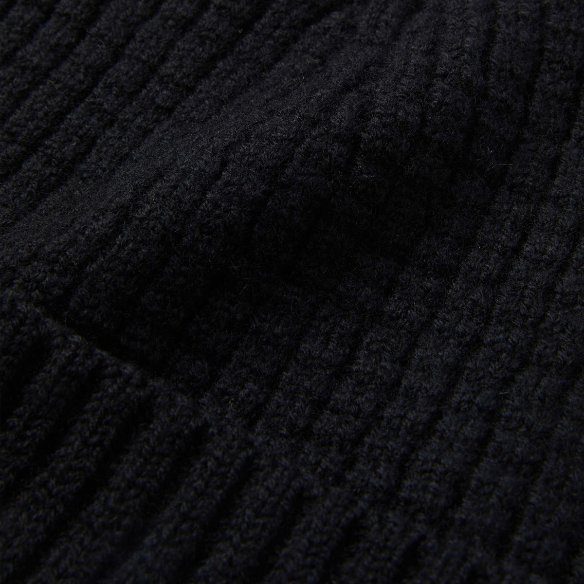 The Waffle Beanie in Coal Merino