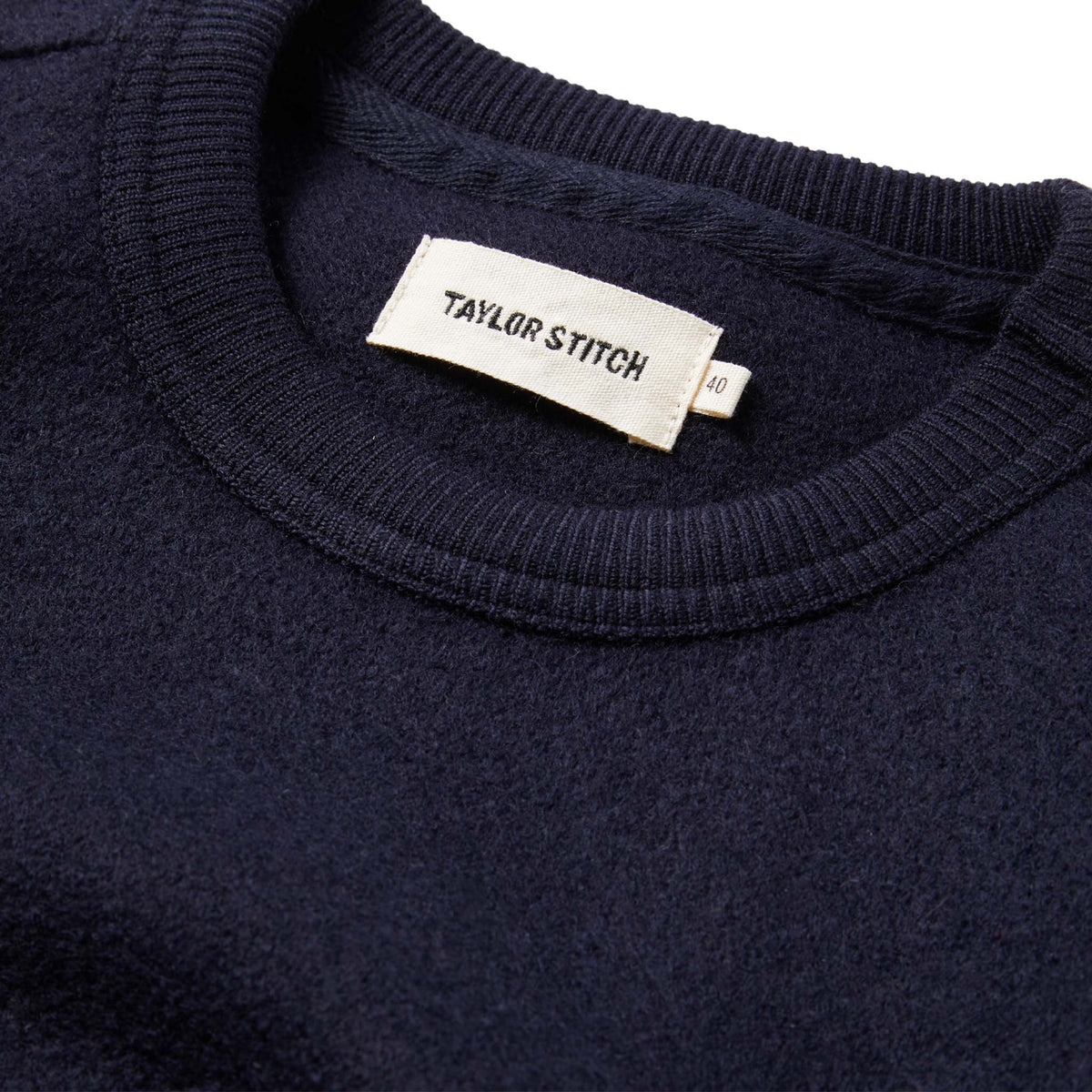 The Weekend Crewneck in Navy Boiled Wool