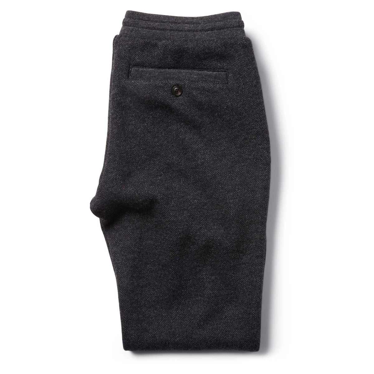 The Weekend Pant in Charcoal Herringbone Wool