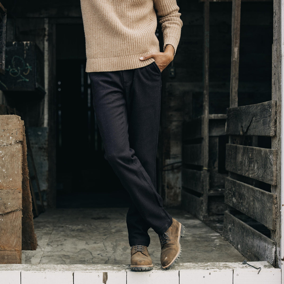 The Carnegie Pant in Espresso Wool