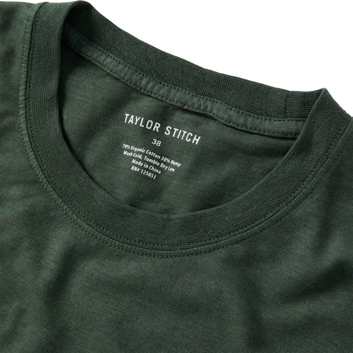The Cotton Hemp Long Sleeve Tee in Pine