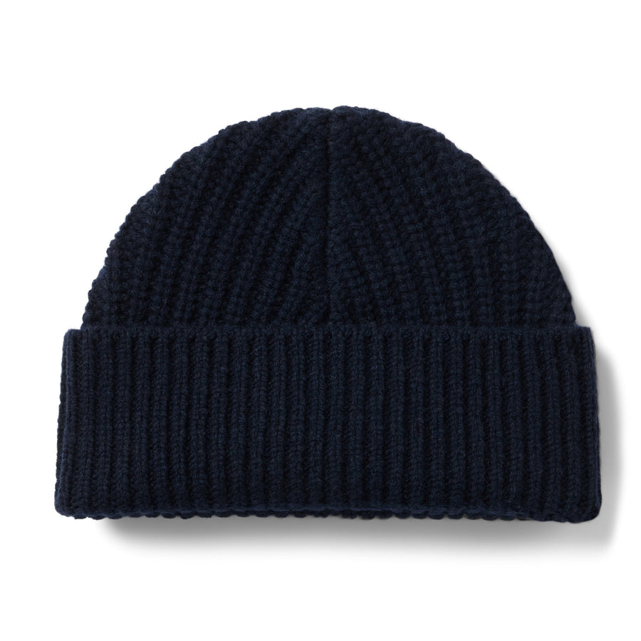 The Fisherman Beanie in Dark Navy