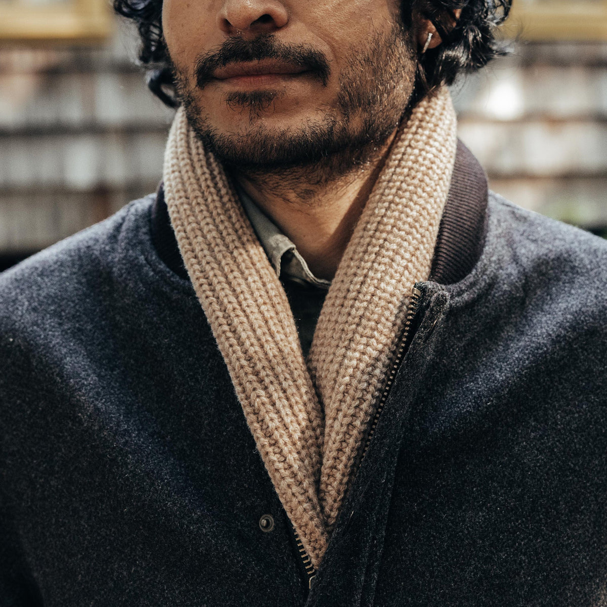 The Fisherman Scarf in Camel