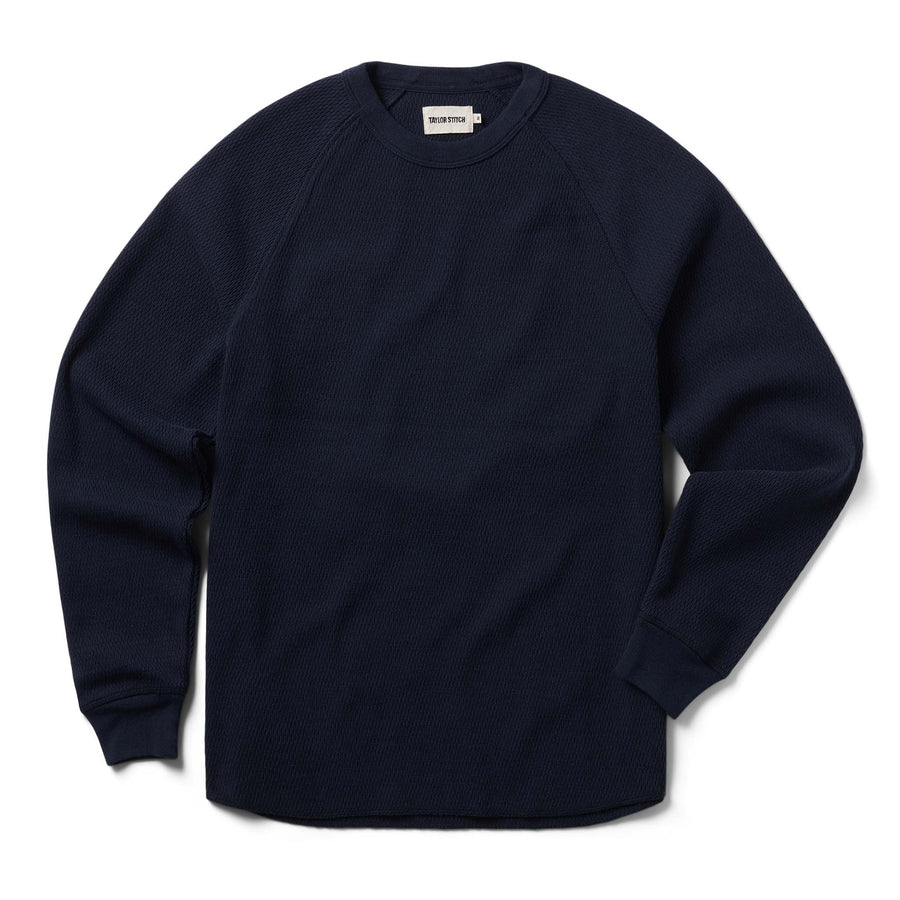 The Heavy Bag Waffle Long Sleeve in Navy